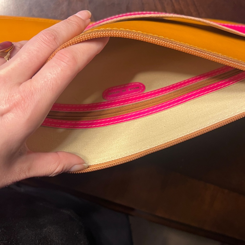 Stella Rittwagen Leather Clutch made in Spain - Picture 2 of 4